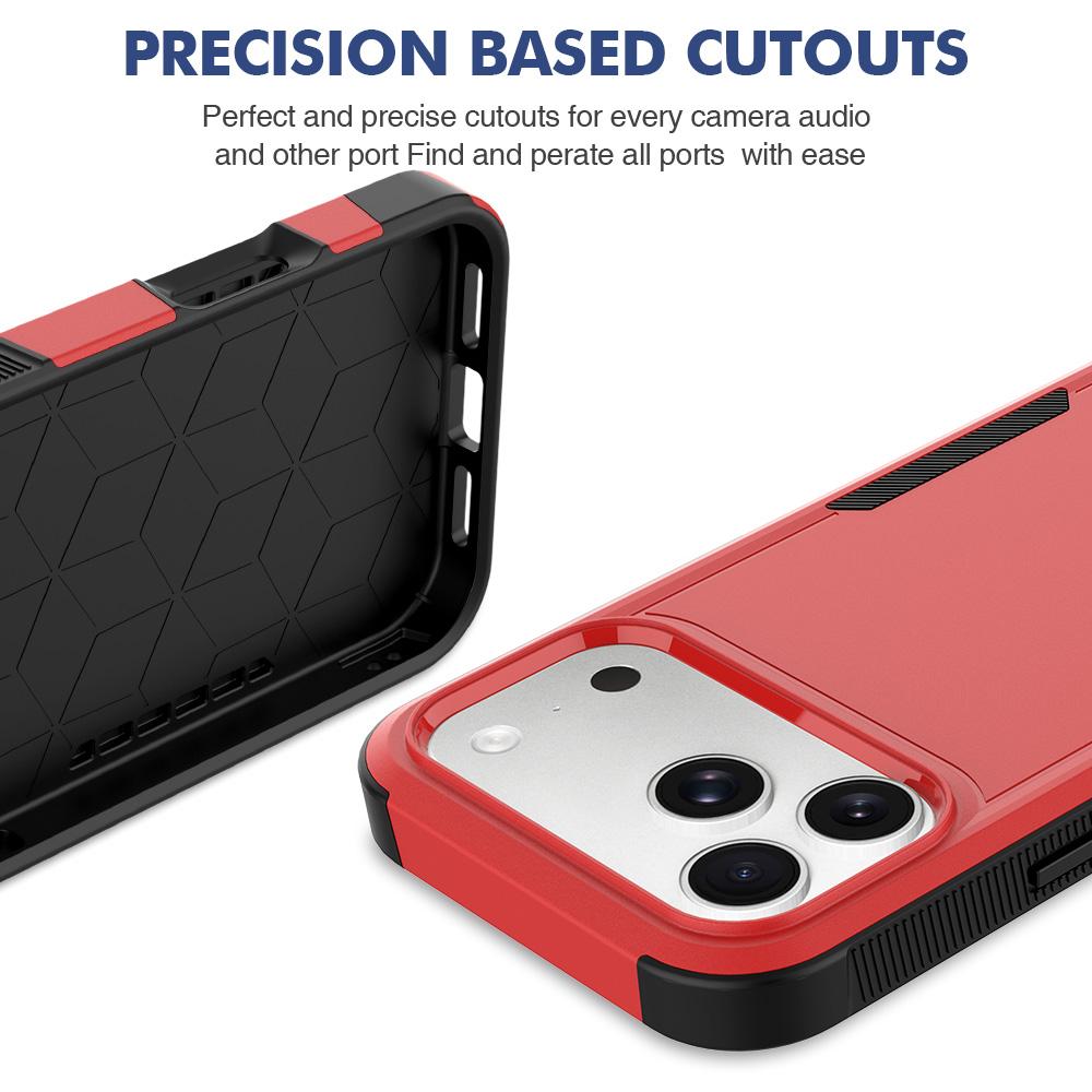 Compatible with iPhone 18 Pro Max 2 in 1 PC + TPU Phone Case - Red