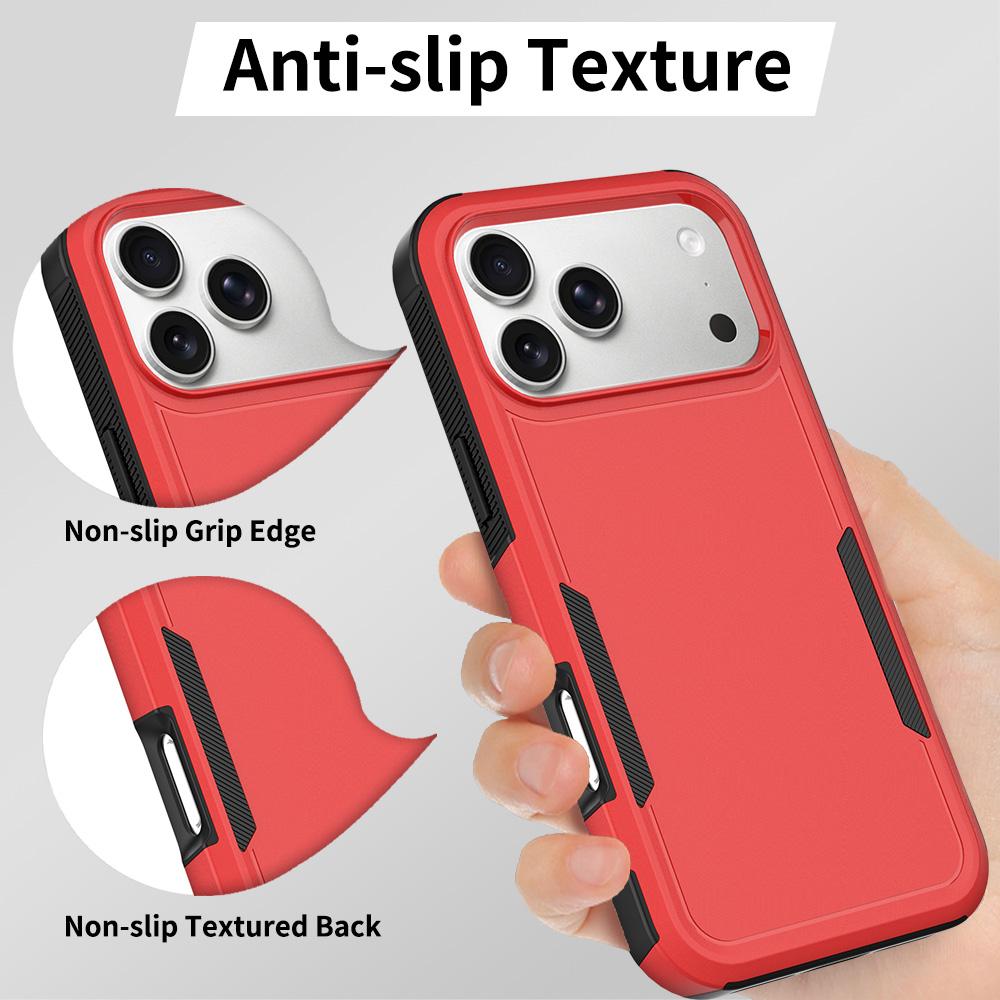 Compatible with iPhone 18 Pro Max 2 in 1 PC + TPU Phone Case - Red