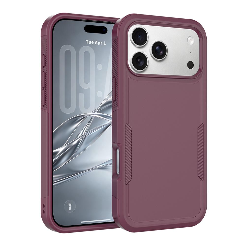 Compatible with iPhone 18 Pro Max 2 in 1 PC + TPU Phone Case - Cherry Red