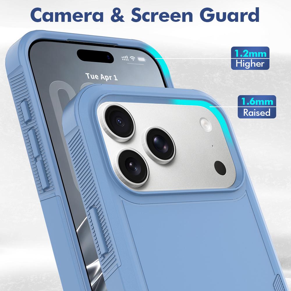 Compatible with iPhone 18 Pro Max 2 in 1 PC + TPU Phone Case - Sierra Blue