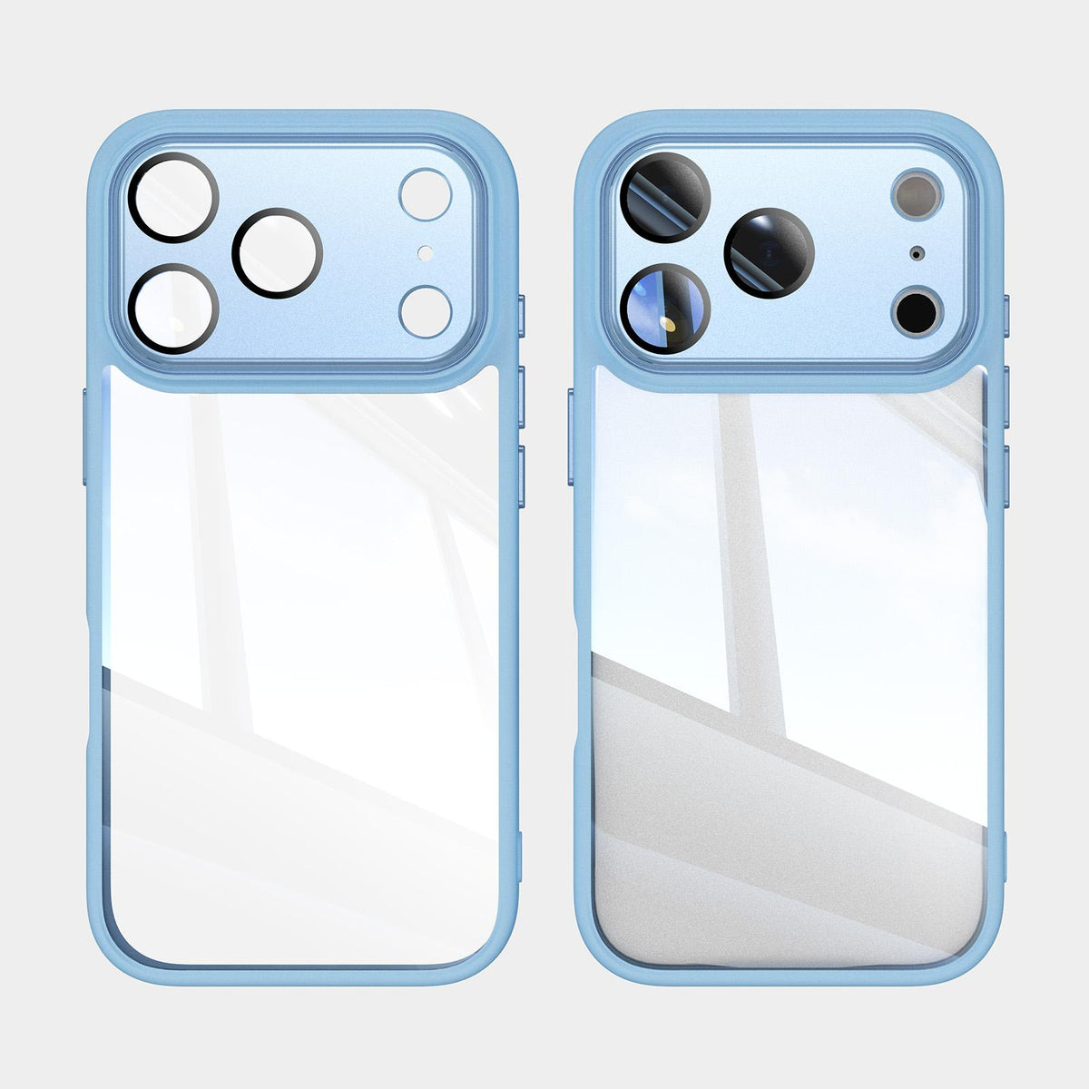 Compatible with iPhone 18 Pro Max Acrylic Dual-Layer TPU Armor Shockproof Phone Case - Sky Blue