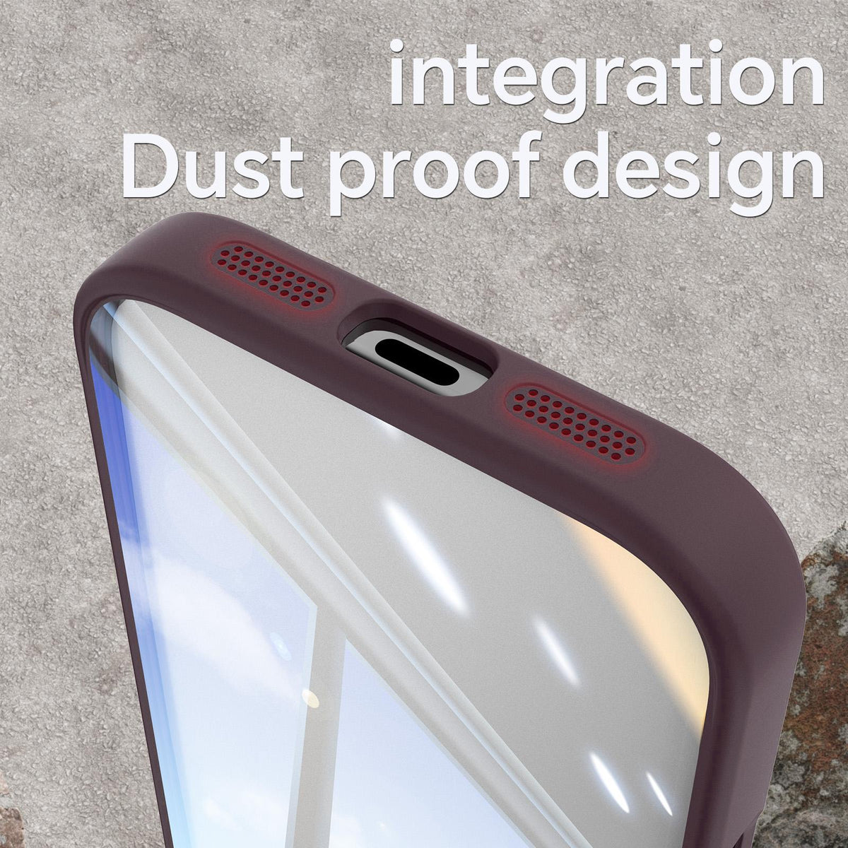 Compatible with iPhone 18 Pro Max Acrylic Dual-Layer TPU Armor Shockproof Phone Case - Dark Cherry