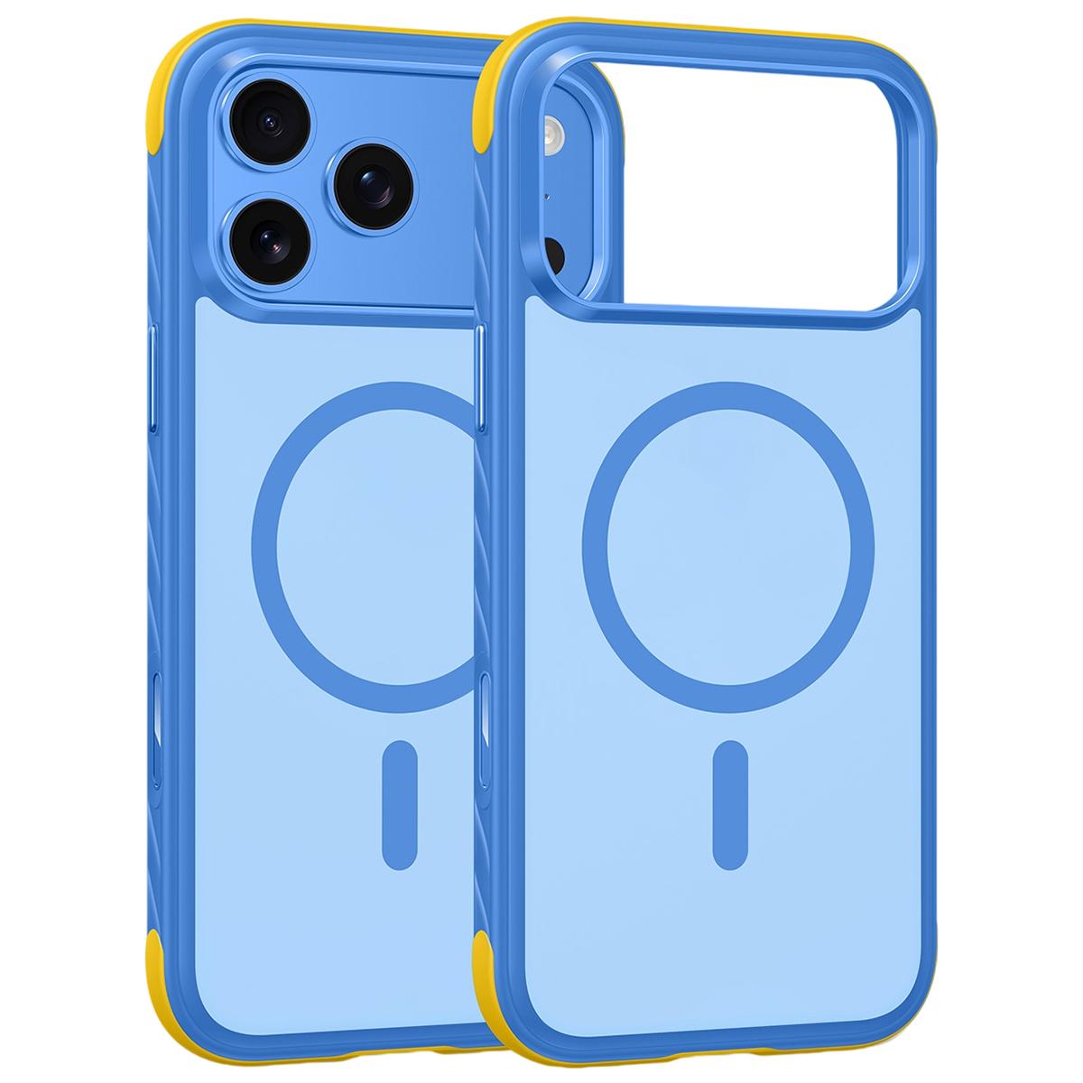 Compatible with iPhone 18 Pro Max Magnetic Shockproof Protective Phone Case - Blue