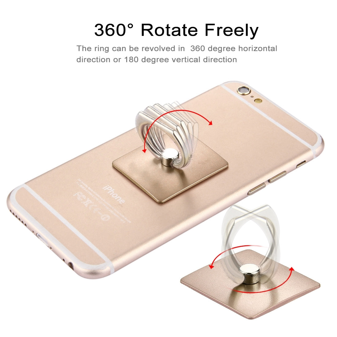 360 Degrees Rotation Ring Phone Holder(Gold)