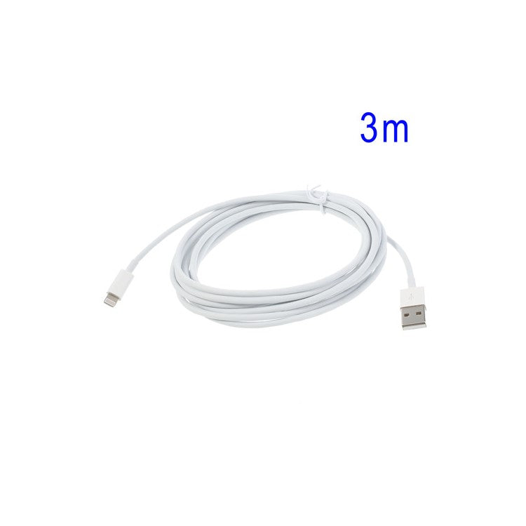 3M Lightning 8PIN to USB Charging Cable Data Cord for iPhone SE 5s 5 5c / iPad Mini / iPod Touch 5 Nano 7, Support IOS 8.0 System - White