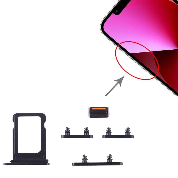 SIM Card Tray + Side Keys for iPhone 13(Midnight)