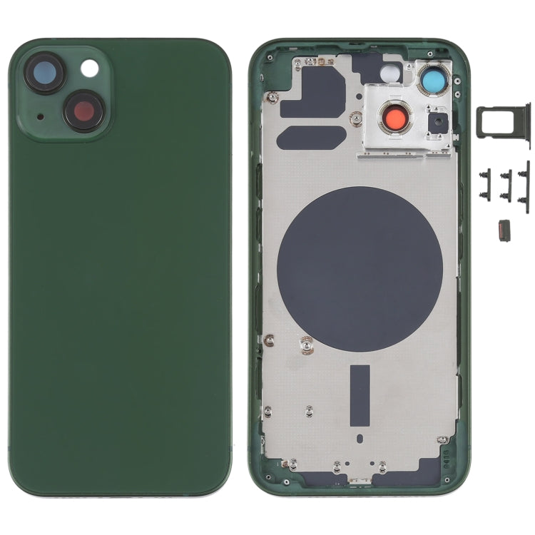 Back Housing Cover with SIM Card Tray & Side Keys & Camera Lens for iPhone 13(Green)