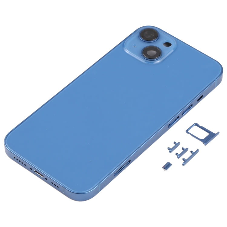 Back Housing Cover with SIM Card Tray & Side Keys & Camera Lens for iPhone 13(Blue)