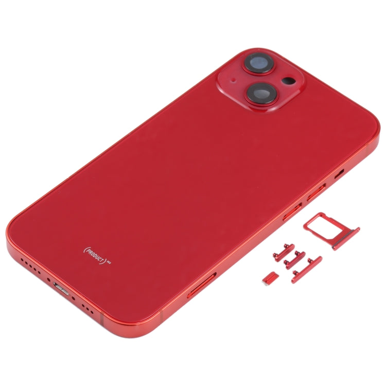 Back Housing Cover with SIM Card Tray & Side Keys & Camera Lens for iPhone 13(Red)