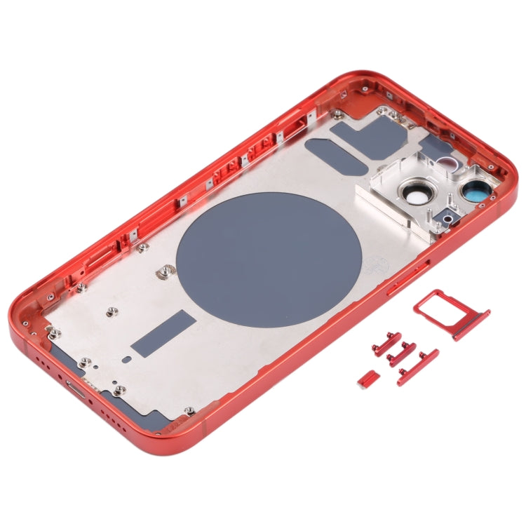 Back Housing Cover with SIM Card Tray & Side Keys & Camera Lens for iPhone 13(Red)