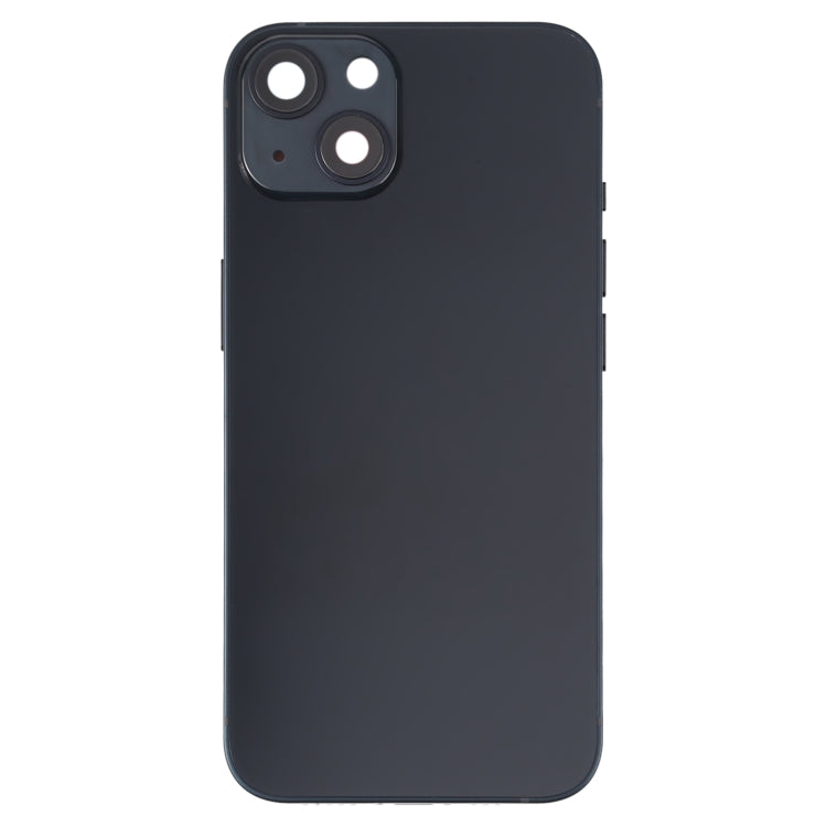 For iPhone 13 Battery Back Cover with Side Keys & Card Tray & Power + Volume Flex Cable & Wireless Charging Module(Black)