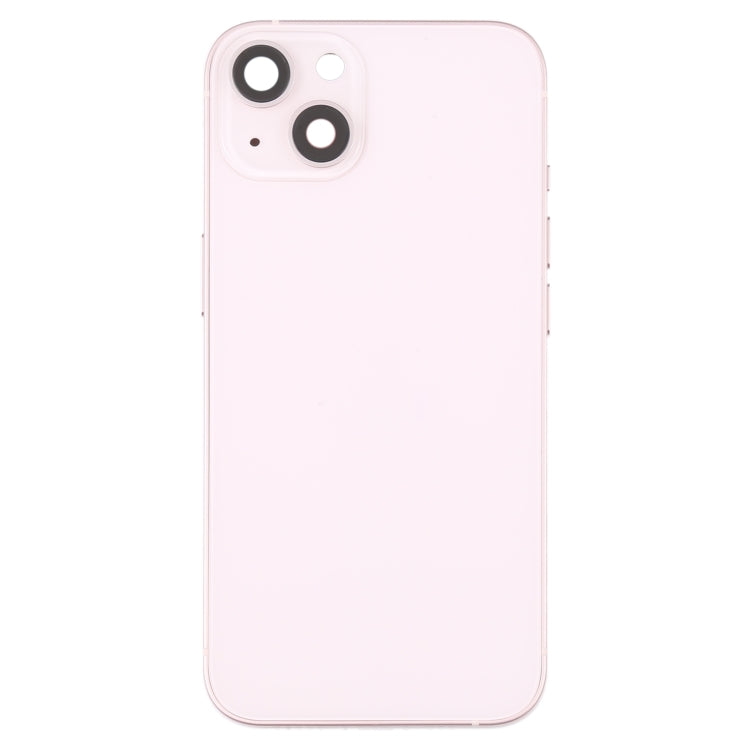 For iPhone 13 Battery Back Cover with Side Keys & Card Tray & Power + Volume Flex Cable & Wireless Charging Module(Pink)