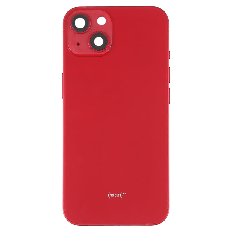 For iPhone 13 Battery Back Cover with Side Keys & Card Tray & Power + Volume Flex Cable & Wireless Charging Module(Red)