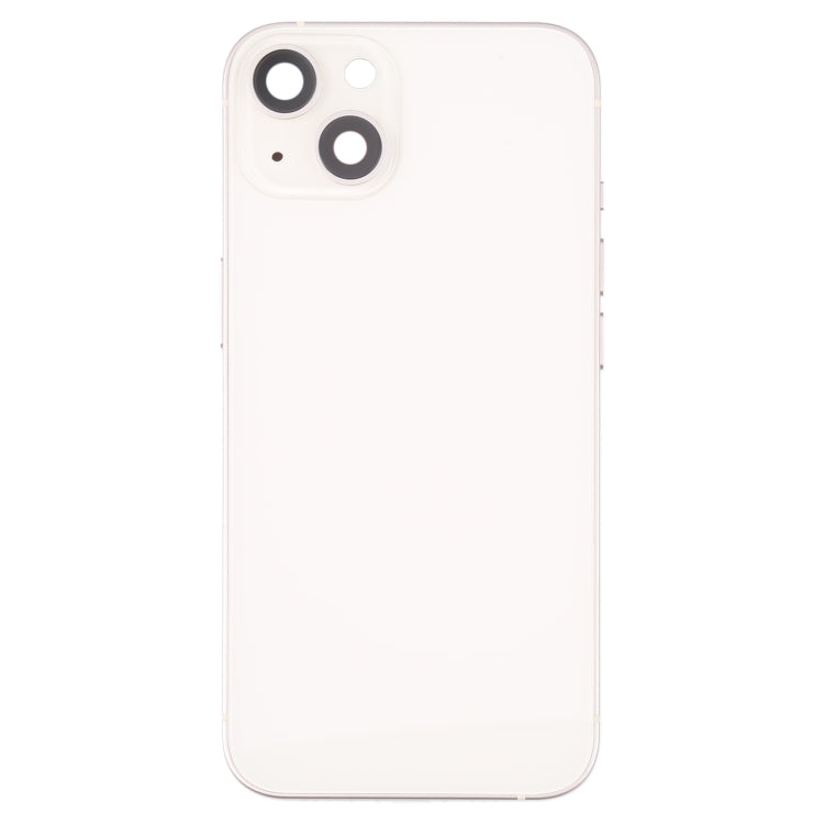 For iPhone 13 Battery Back Cover with Side Keys & Card Tray & Power + Volume Flex Cable & Wireless Charging Module(White)