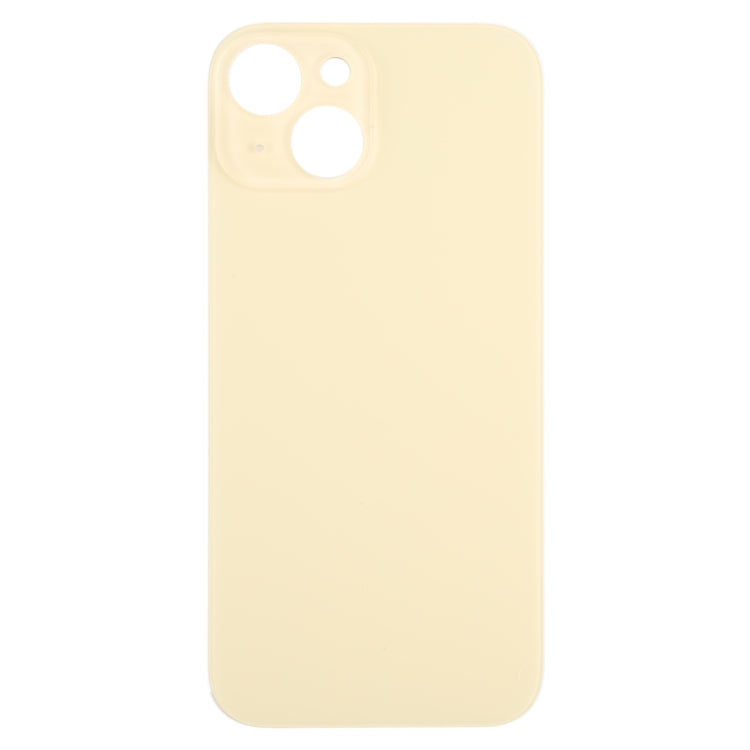 For iPhone 15 Glass Battery Back Cover(Yellow)