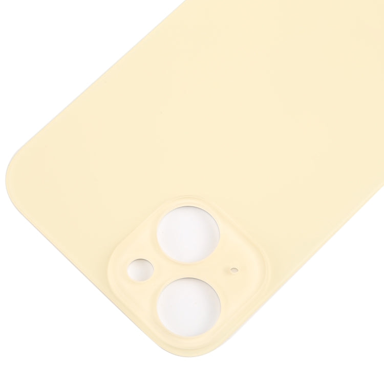 For iPhone 15 Glass Battery Back Cover(Yellow)