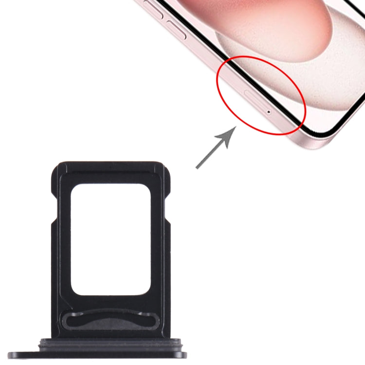 For iPhone 15 SIM + SIM Card Tray (Black)