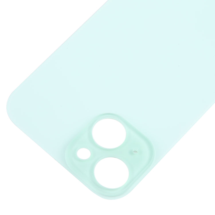 For iPhone 15 Easy Replacement Big Camera Hole Glass Back Battery Cover(Green)