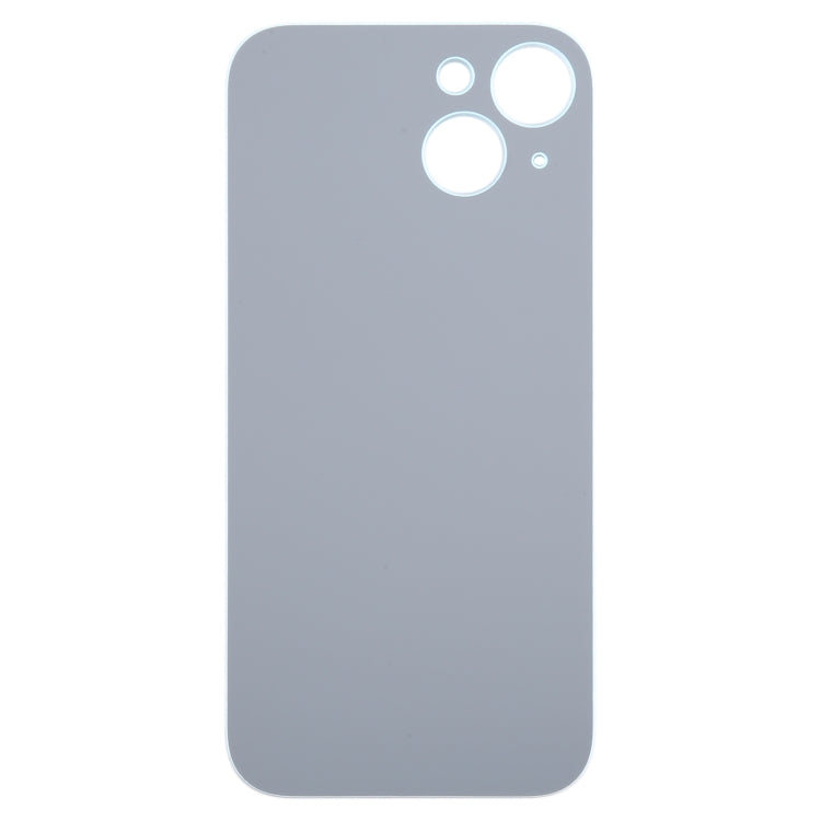 For iPhone 15 Easy Replacement Big Camera Hole Glass Back Battery Cover(Blue)