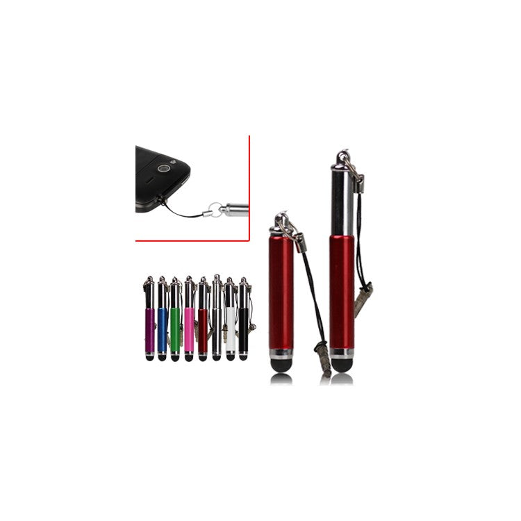 Universal Retractable Capacitive Soft Stylus Touch Pen for iPhone iPad iPod HTC - Silver Color