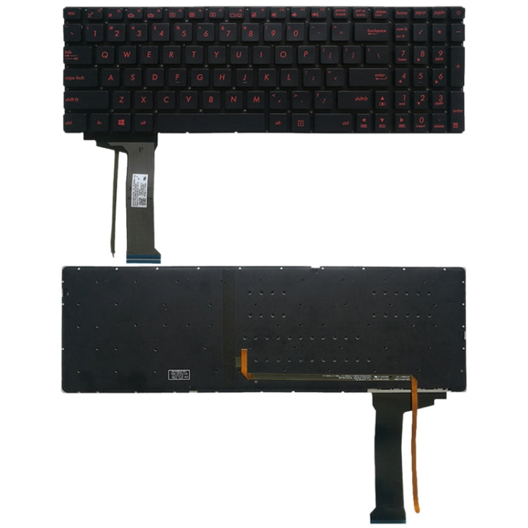 US Keyboard with Backlight for Asus GL551 GL551J GL551JK GL551JM GL551JW GL551JX G552 G552V G552VW G552VX FZ50JX GL752VW GL742VW(Black)