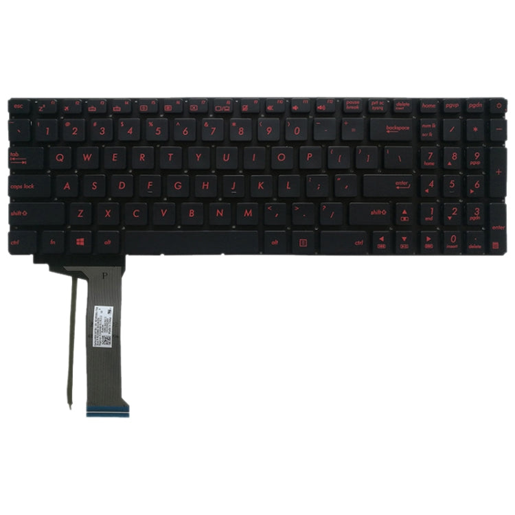 US Keyboard with Backlight for Asus GL551 GL551J GL551JK GL551JM GL551JW GL551JX G552 G552V G552VW G552VX FZ50JX GL752VW GL742VW(Black)