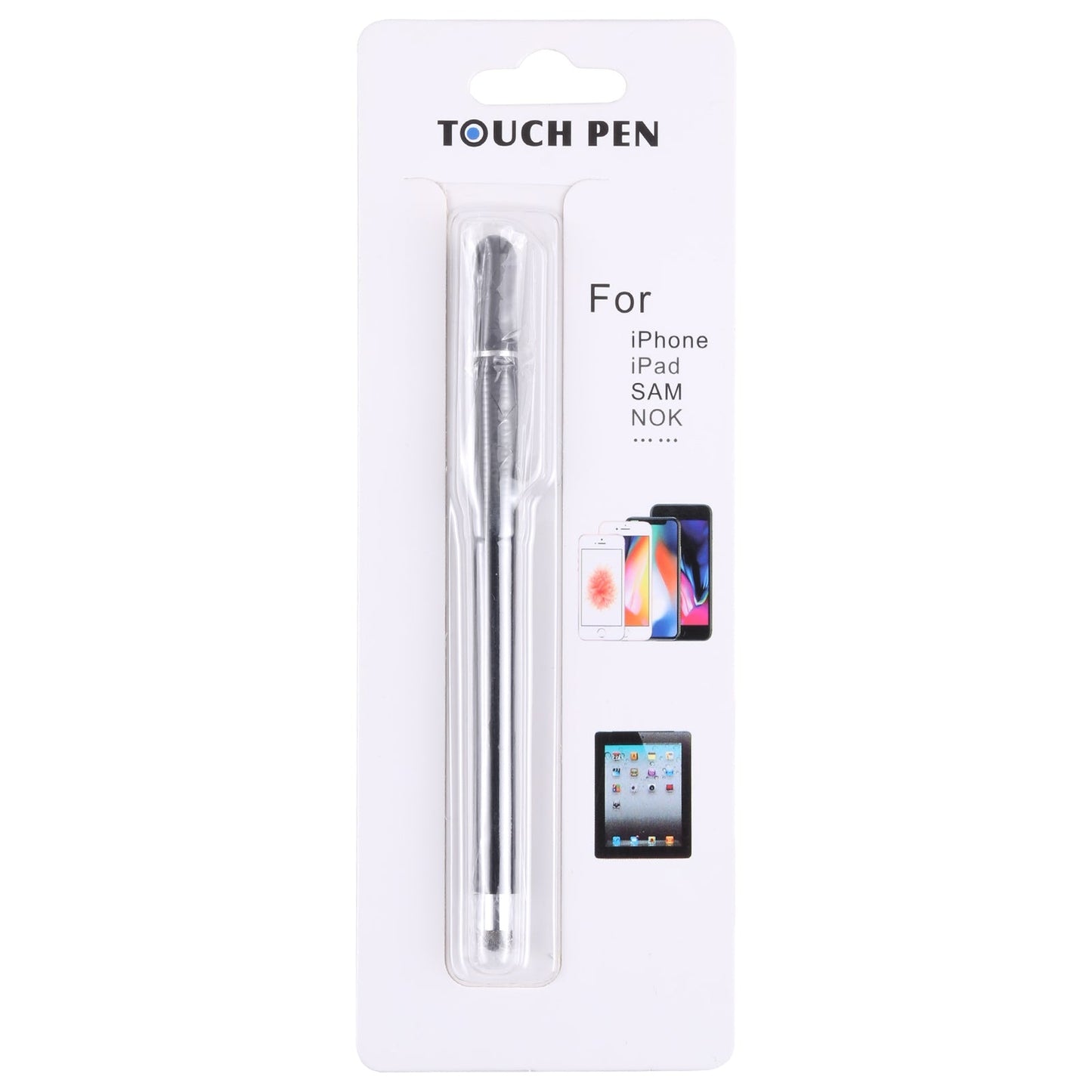 361 2 in 1 Universal Silicone Disc Nib Stylus Pen with Mobile Phone Writing Pen & Magnetic Cap(Black)