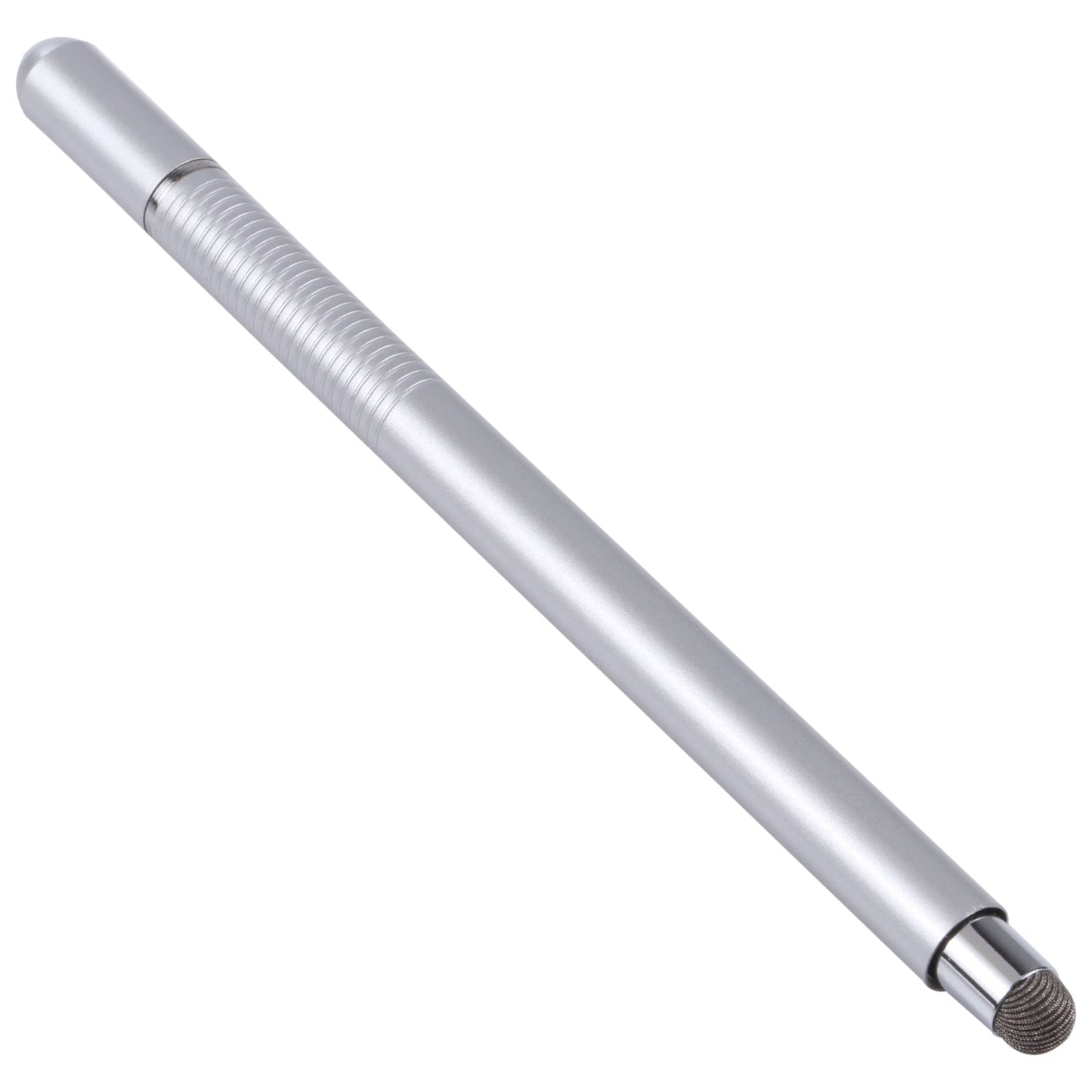 361 2 in 1 Universal Silicone Disc Nib Stylus Pen with Mobile Phone Writing Pen & Magnetic Cap(Silver)