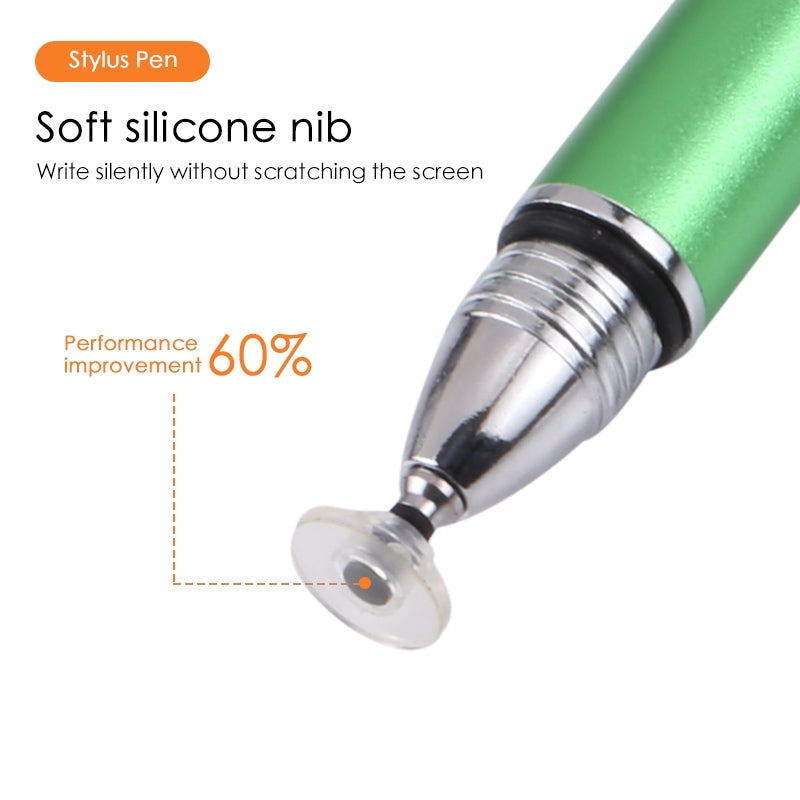Universal Silicone Disc Nib Capacitive Stylus Pen (Green)