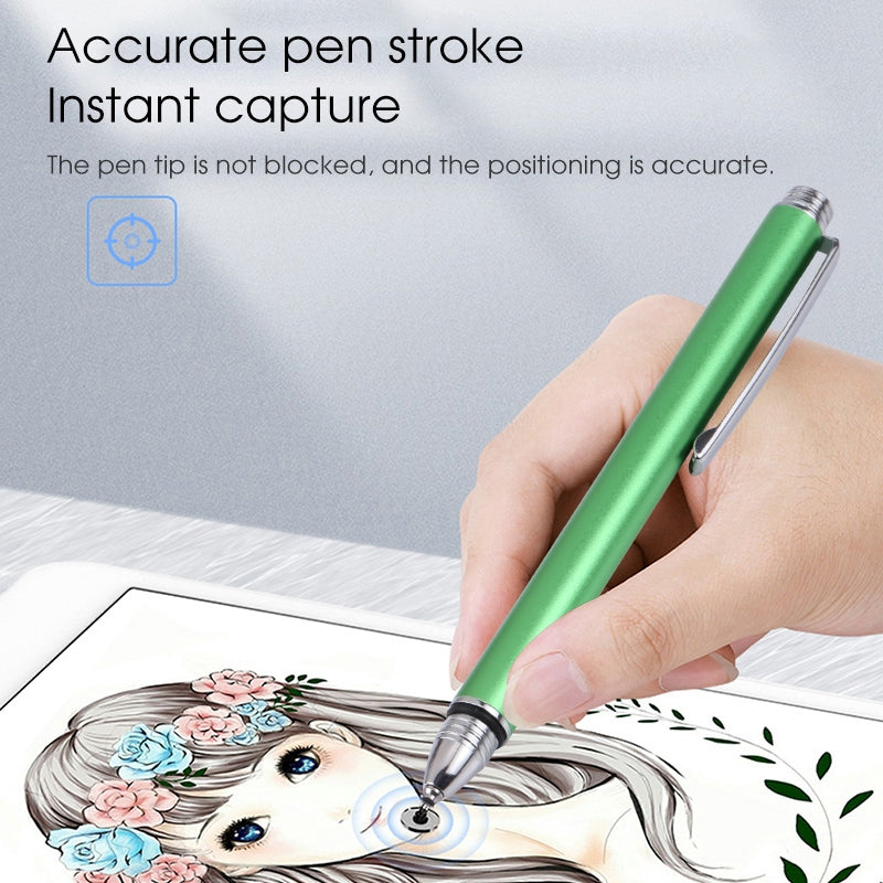 Universal Silicone Disc Nib Capacitive Stylus Pen (Green)