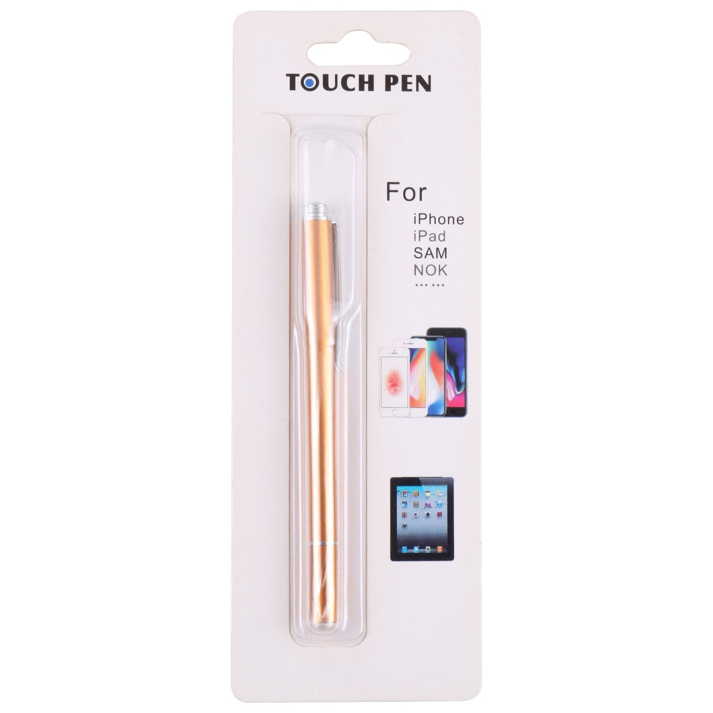 Universal Silicone Disc Nib Capacitive Stylus Pen (Gold)