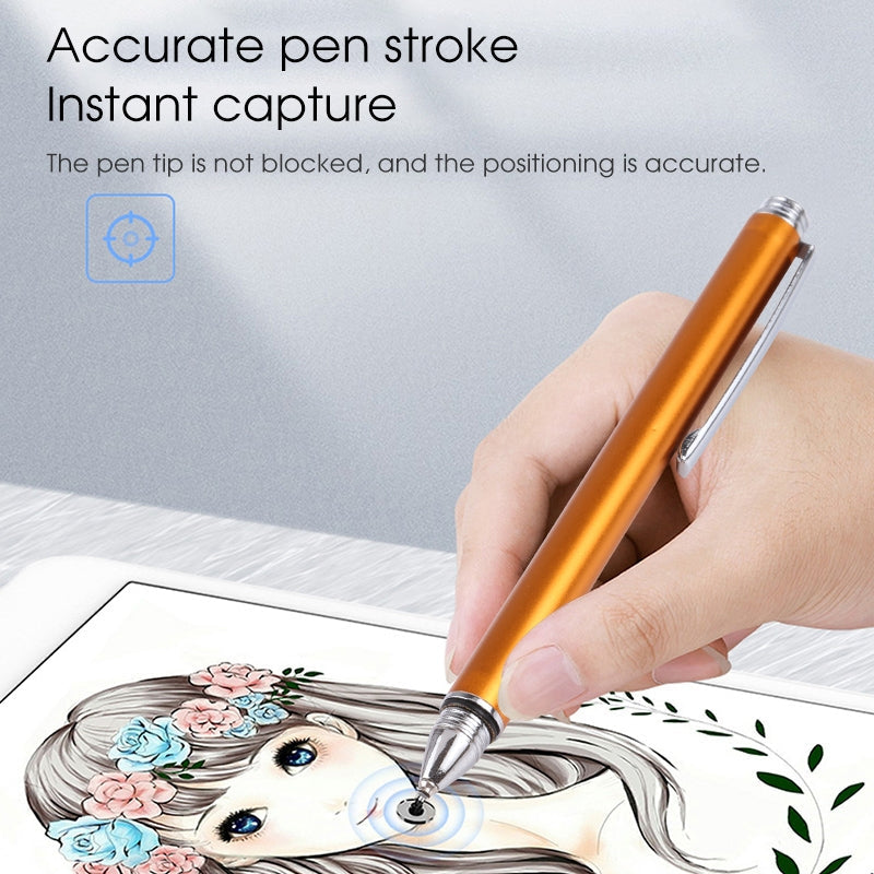 Universal Silicone Disc Nib Capacitive Stylus Pen (Gold)