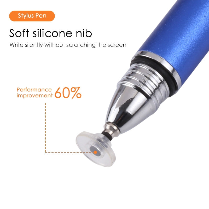 Universal Silicone Disc Nib Capacitive Stylus Pen (Blue)