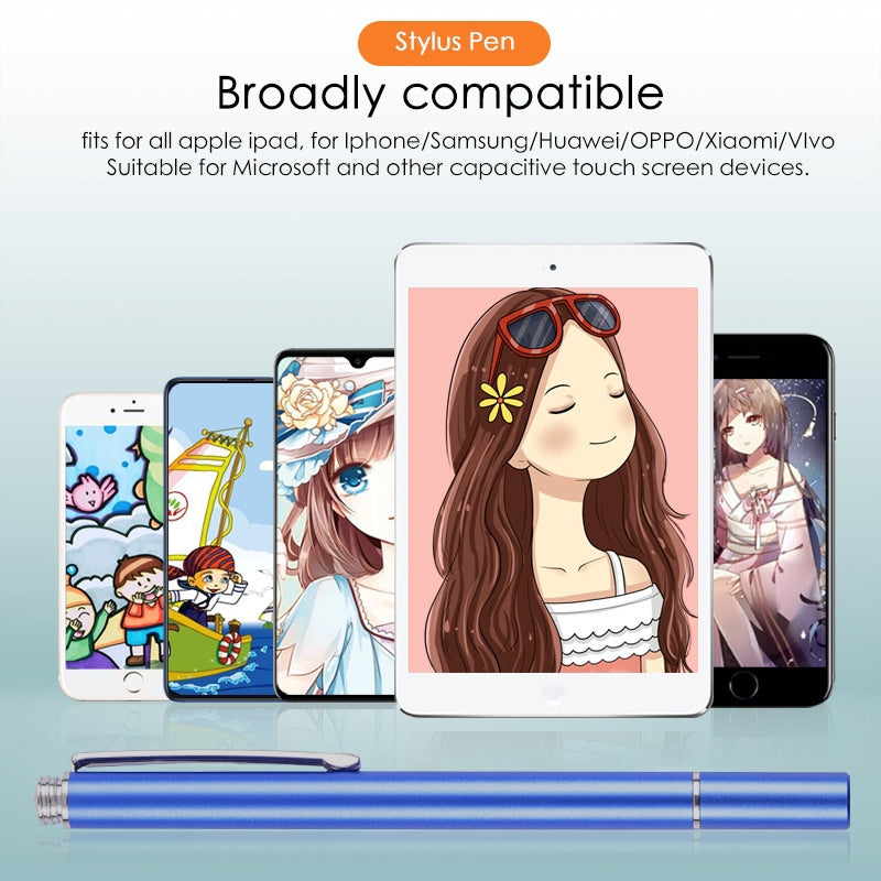 Universal Silicone Disc Nib Capacitive Stylus Pen (Blue)