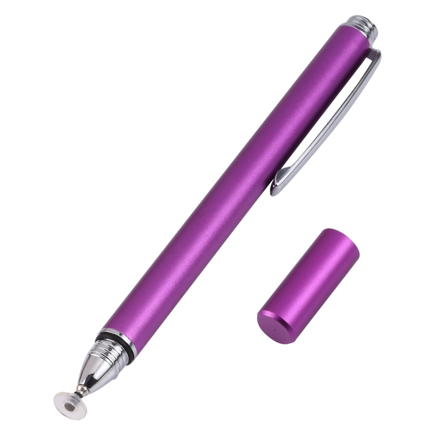 Universal Silicone Disc Nib Capacitive Stylus Pen (Purple)