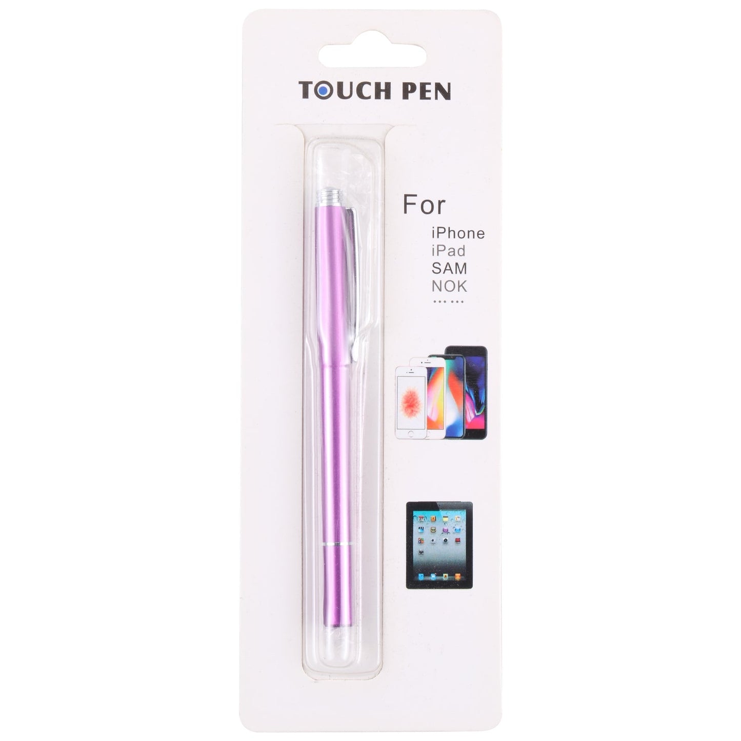 Universal Silicone Disc Nib Capacitive Stylus Pen (Purple)