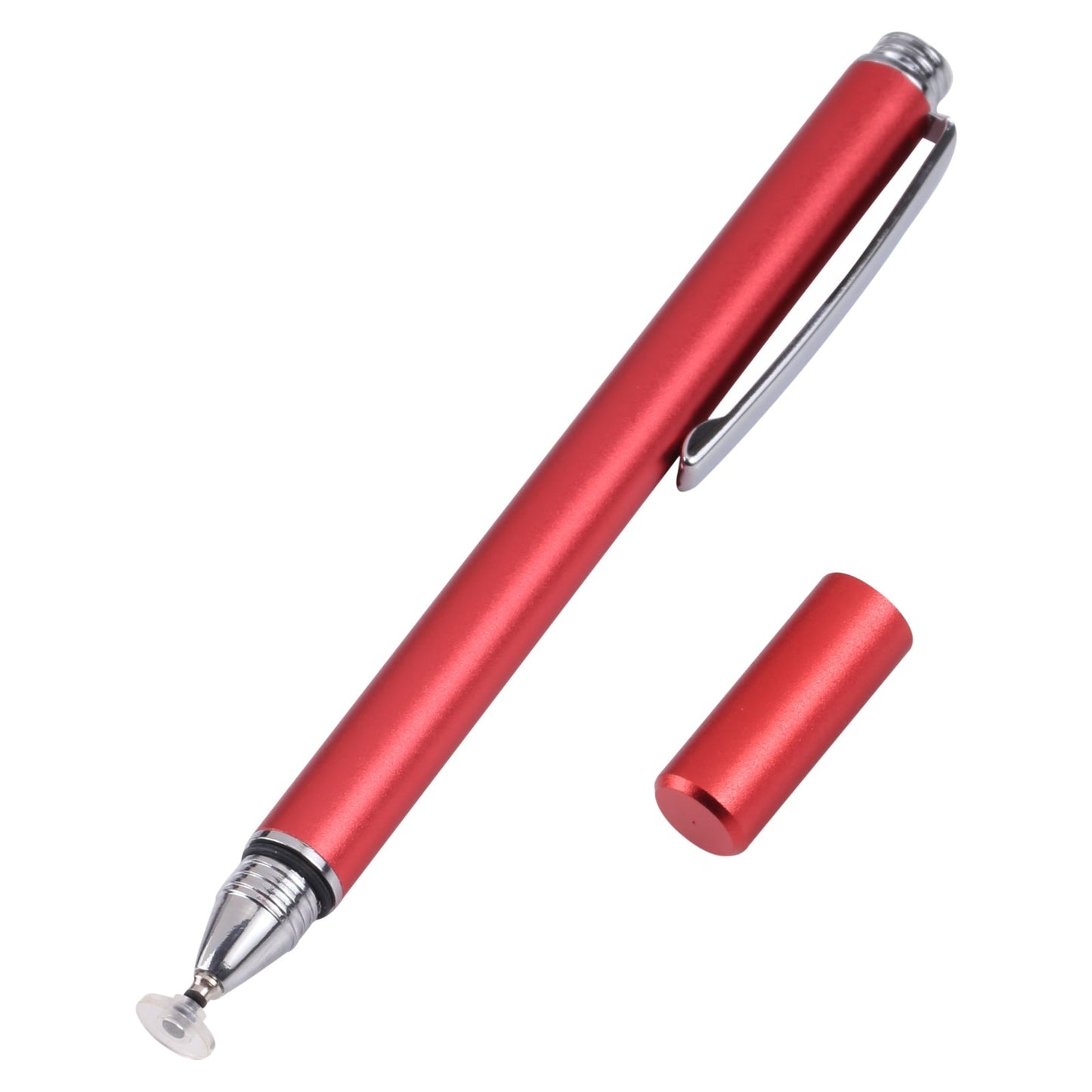 Universal Silicone Disc Nib Capacitive Stylus Pen (Red)