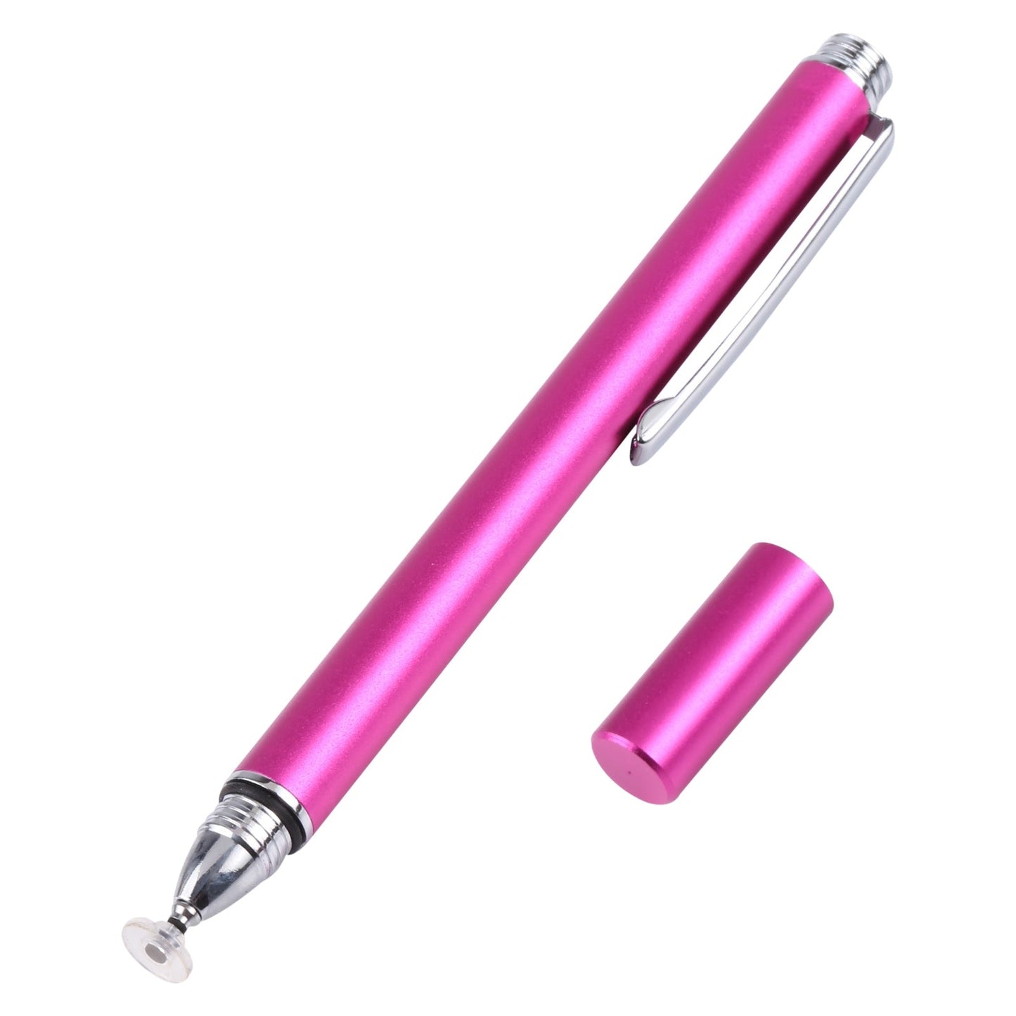 Universal Silicone Disc Nib Capacitive Stylus Pen (Rose Red)