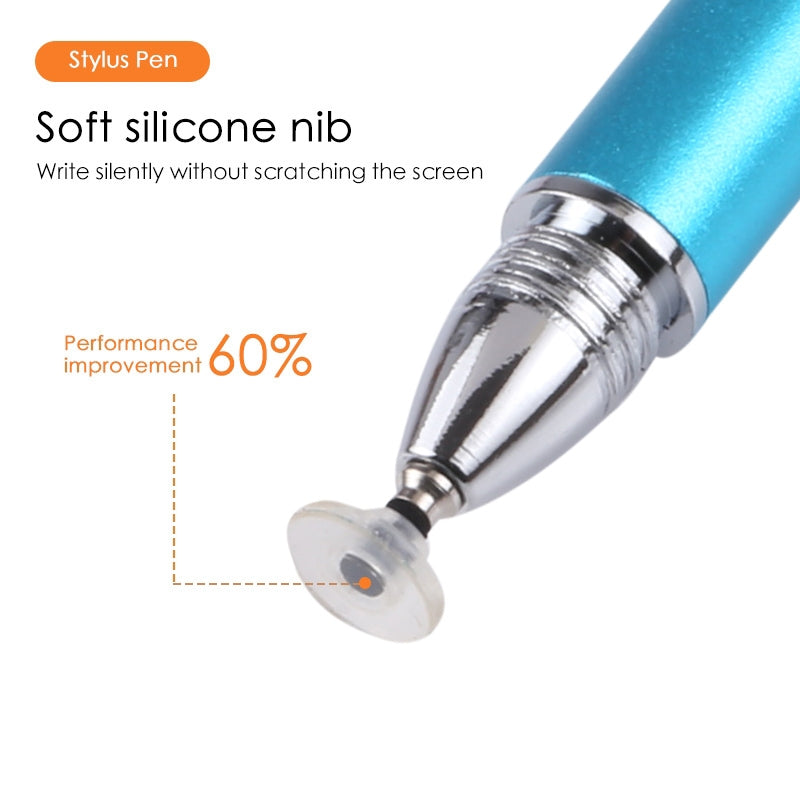 Universal Silicone Disc Nib Capacitive Stylus Pen (Sky Blue)