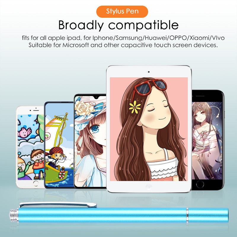 Universal Silicone Disc Nib Capacitive Stylus Pen (Sky Blue)