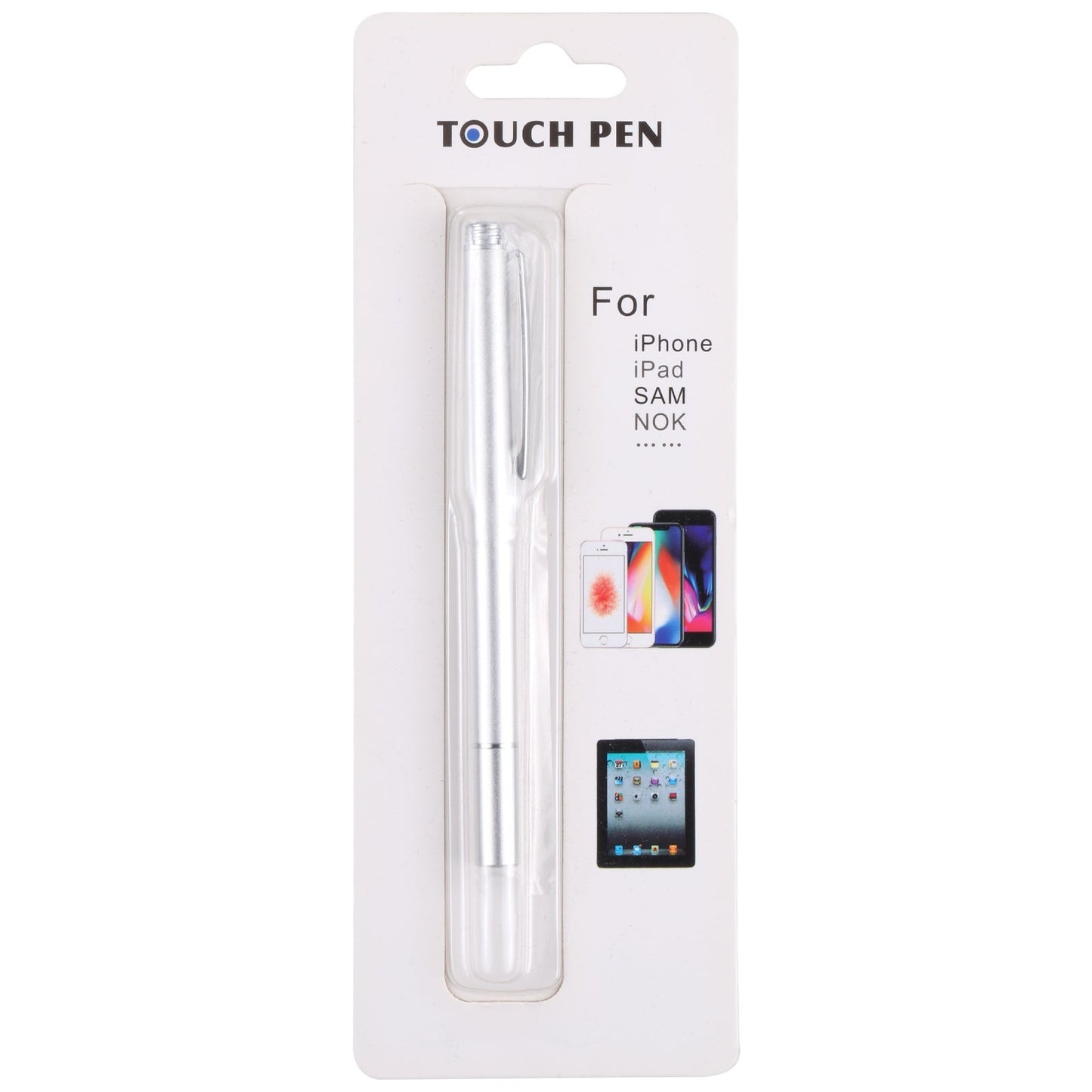 Universal Silicone Disc Nib Capacitive Stylus Pen (Silver)
