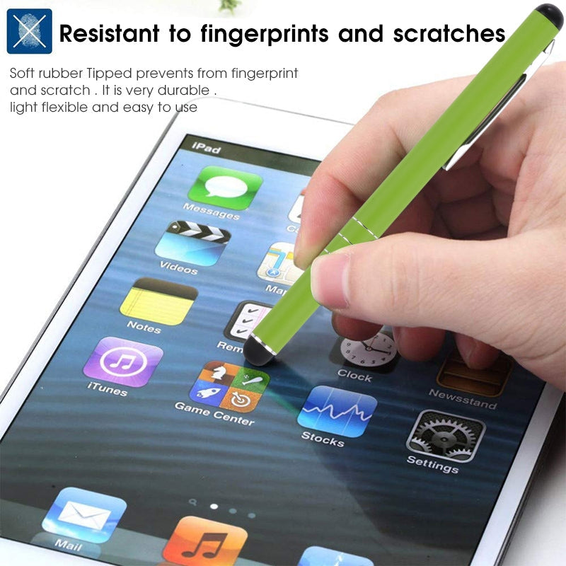 Universal Three Rings Mobile Phone Writing Pen (Green)