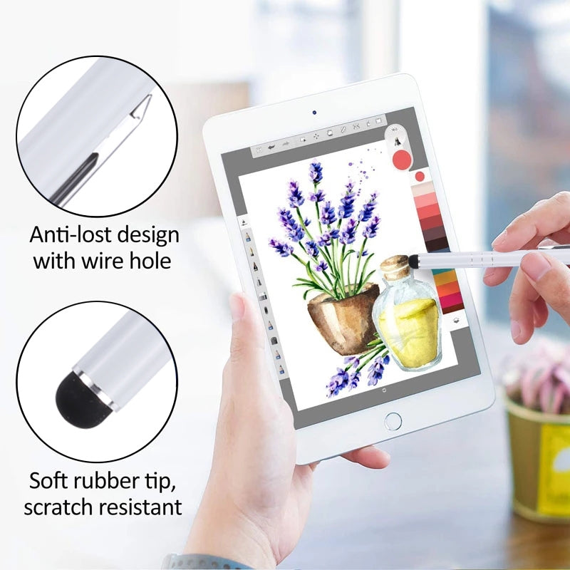 Universal Three Rings Mobile Phone Writing Pen (White)