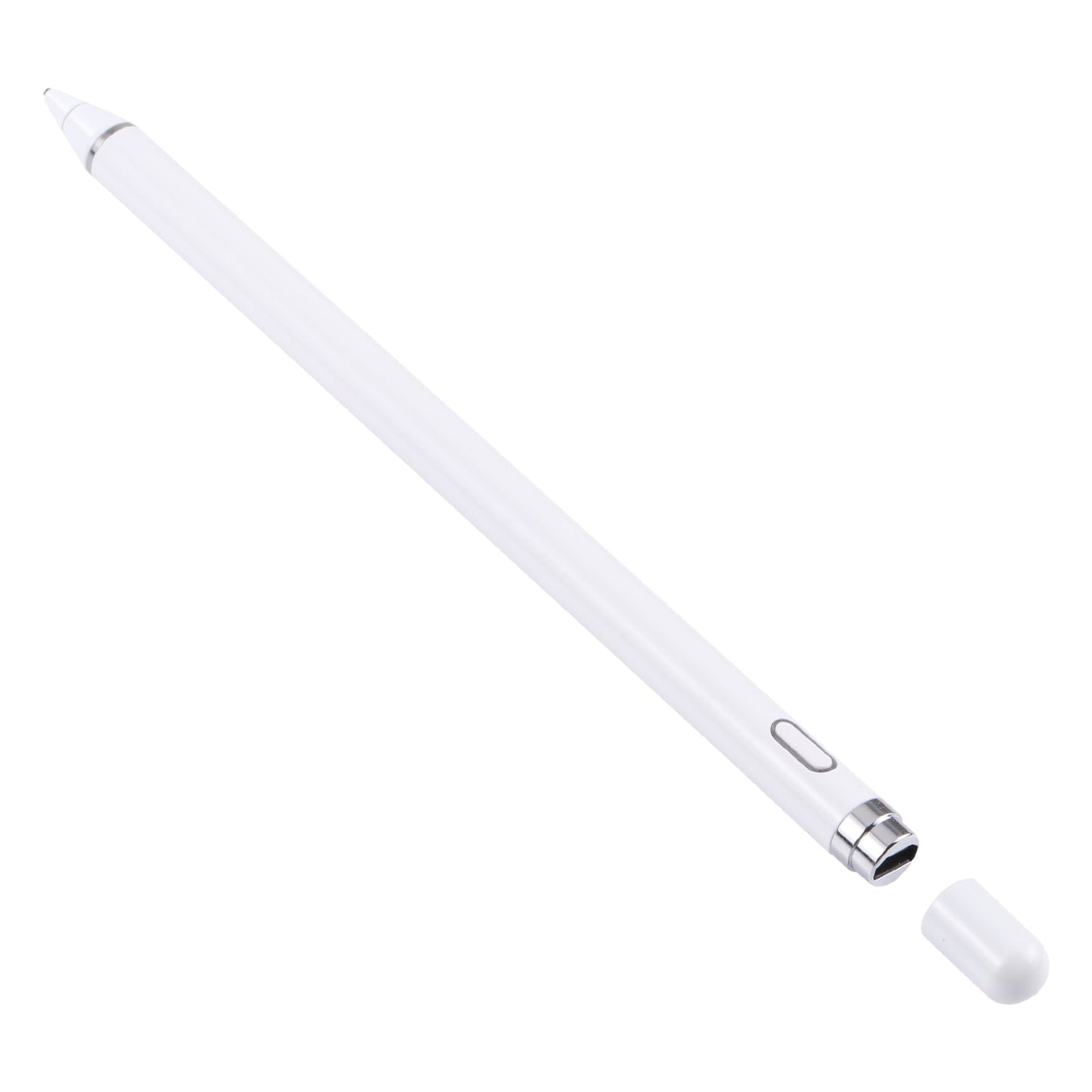 Pencil Universal Rechargeable Active Capacitive Stylus Pen with Magnetic Cap(White)