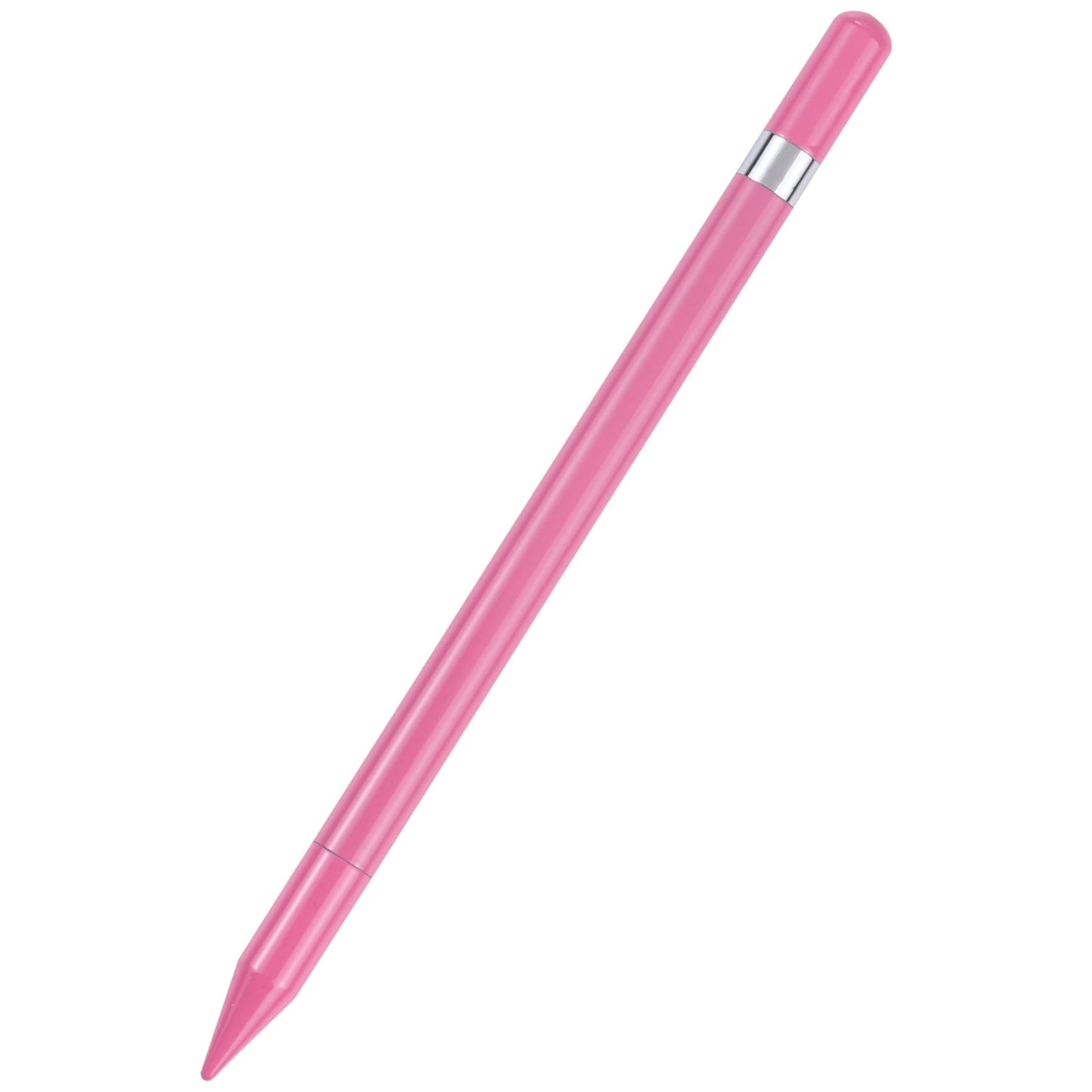 Pt360 2 in 1 Universal Silicone Disc Nib Stylus Pen with Common Writing Pen Function (Pink)