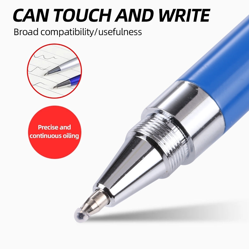 Pt360 2 in 1 Universal Silicone Disc Nib Stylus Pen with Common Writing Pen Function (Blue)