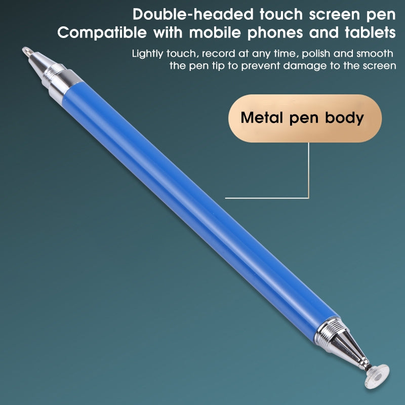 Pt360 2 in 1 Universal Silicone Disc Nib Stylus Pen with Common Writing Pen Function (Blue)
