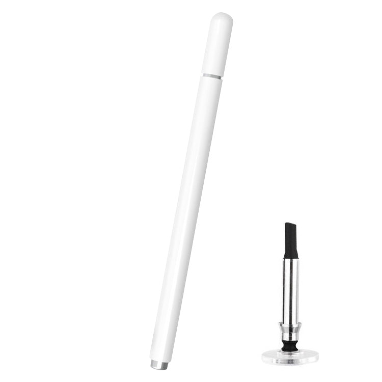 Universal Nano Disc Nib Capacitive Stylus Pen with Magnetic Cap & Spare Nib (White)
