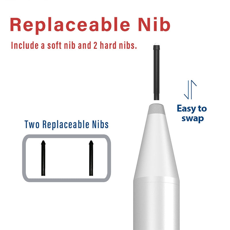 JD02 Prevent Accidental Touch Stylus Pen for MicroSoft Surface Series (Silver)