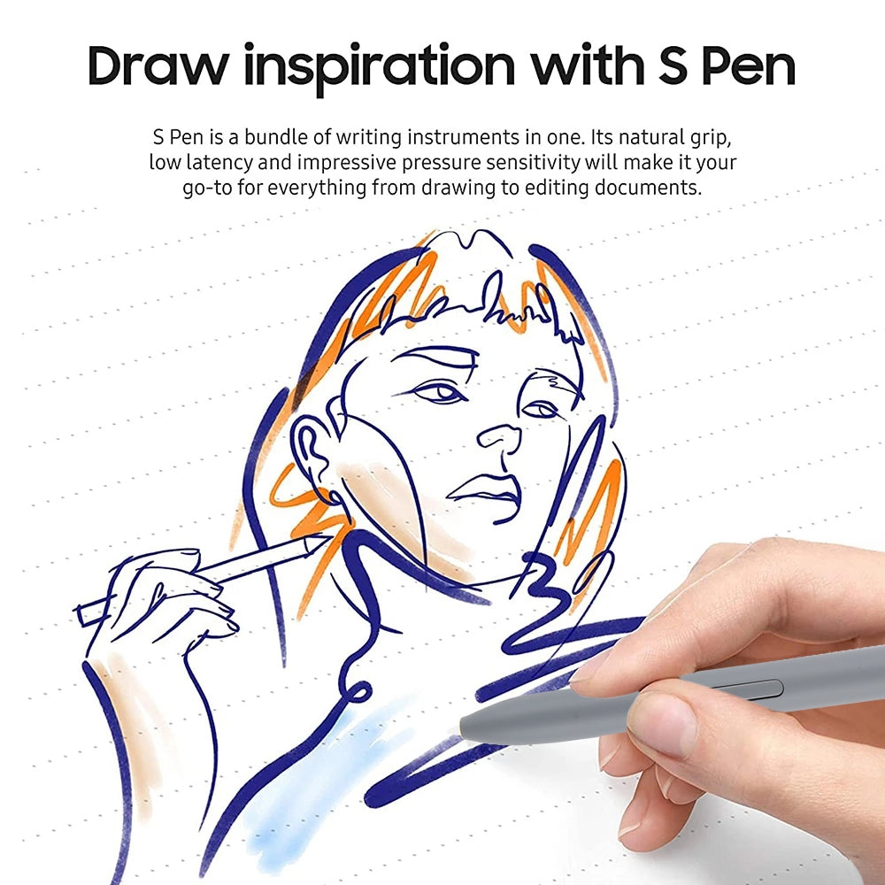 High Sensitivity Stylus Pen For Samsung Galaxy Tab S7/S7+/S7 FE/S8/S8+/S8 Ultra/S9/S9+/S9 Ultra/S10/S10+/S10 Ultra (Grey)